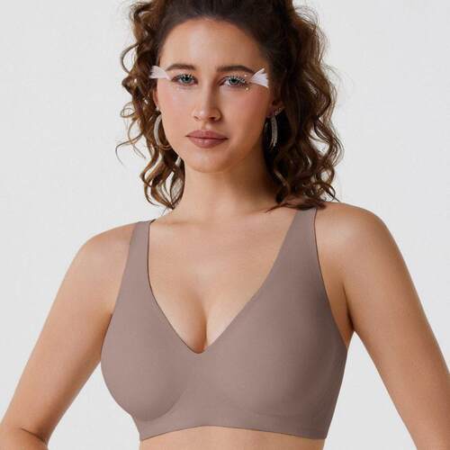 3 4PCS Womens Comfortable Wireless Bras Push Up Seamless