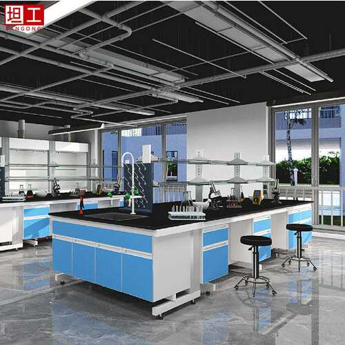 坦工 实验室台钢木操作台全钢试验台化验室中央台通风柜