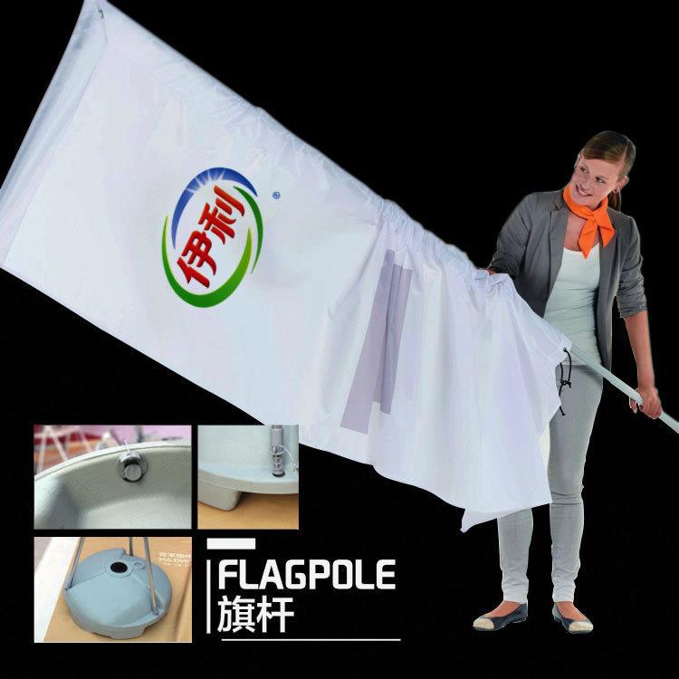 旗杆米旗杆5道旗帜3促销展示画面架子注水广告伸缩户外杆旗彩旗米