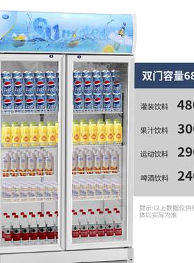饮料展示柜商用水果蔬菜单双门直风冷无霜立式啤酒冷藏保鲜柜冰箱