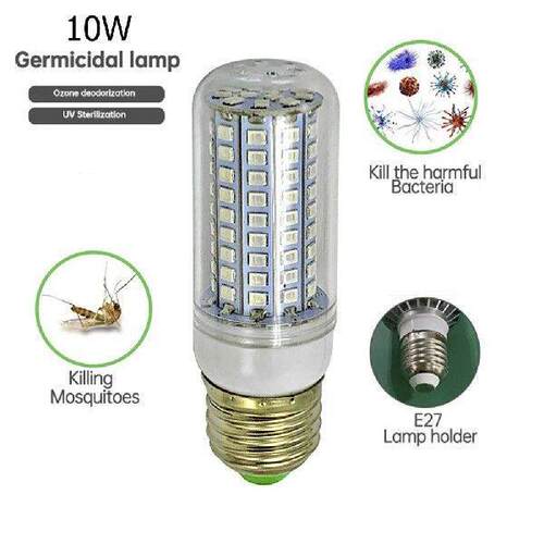 E27 10W 102 LED UV Germicidal Lamp UVC Sanitizer Light Corn