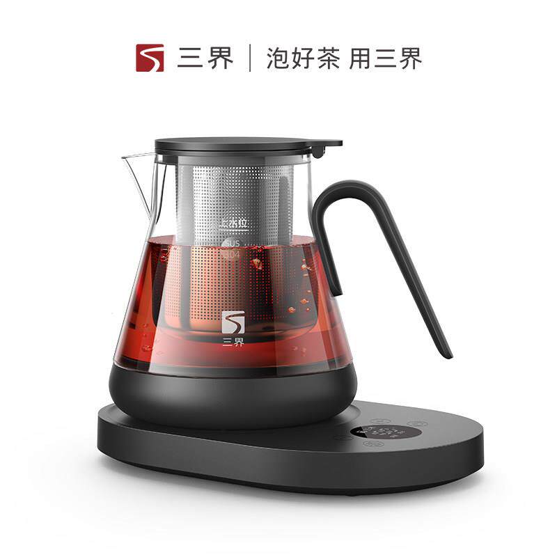 三界茶具C1煮茶器茶水分离玻璃烧水壶快煮壶家用办公快煮壶套装
