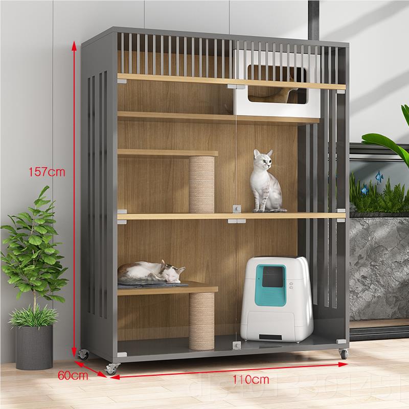 高档猫别空墅猫木笼家用室内猫窝猫屋子超大自由间猫咪房子实猫舍