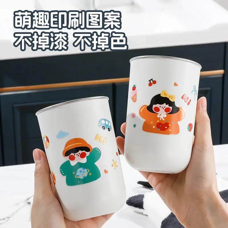 【下单立减50】洛诺兔2025新款一家三口漱口杯不锈钢情侣刷牙杯HS