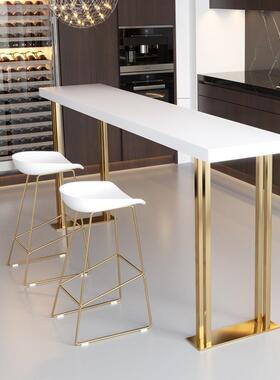 轻奢实木家用台桌小户型靠墙桌qp-btz1椅组餐合吧休咖啡厅闲奶茶