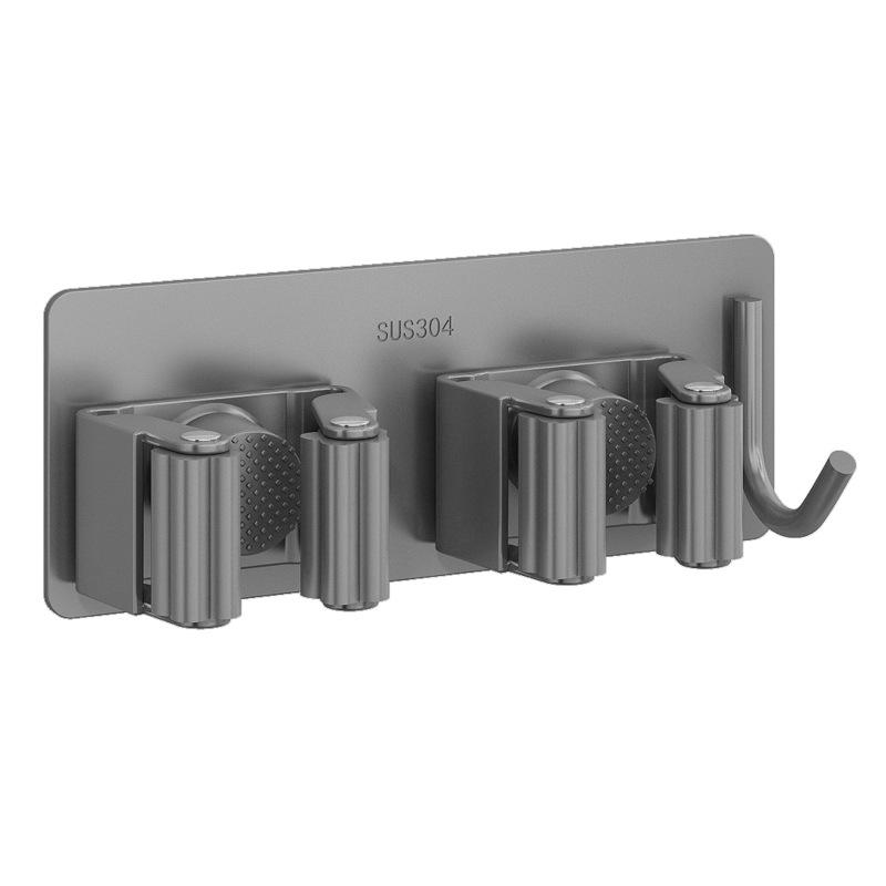 不锈钢卫生间工厂拖把挂门置物架