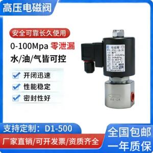 重庆盾铭高压电磁阀30/16/20/40/60mpa防爆不锈钢高温气体水阀24v