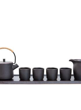 日本简易家用陶瓷功夫茶具吊梁茶壶茶杯公平杯干冲泡小茶盘套