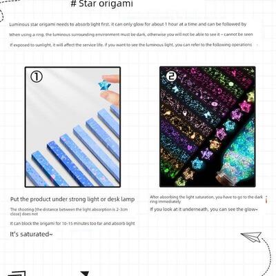 折纸Origami gradient color lucky star paper hand-folded手工
