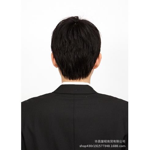 新款直销假发男短发中老年头套高温丝平头寸头发长直发整顶刘海韩