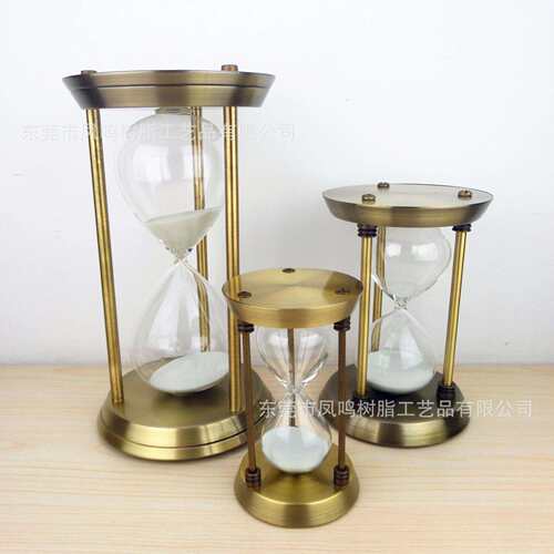 创意五金60分钟30分钟15分钟砂漏古代计时器高样板房软装饰品摆件