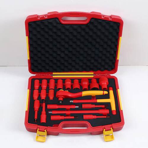 TOOLTIME图泰绝缘套筒组套VDE认证工具21件套扳手套筒绝缘套装
