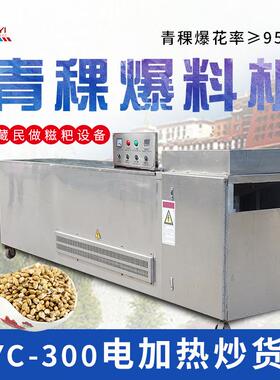 东亿DYC-300青稞连续式电热炒货机青稞大米膨化机五谷杂粮炒货机
