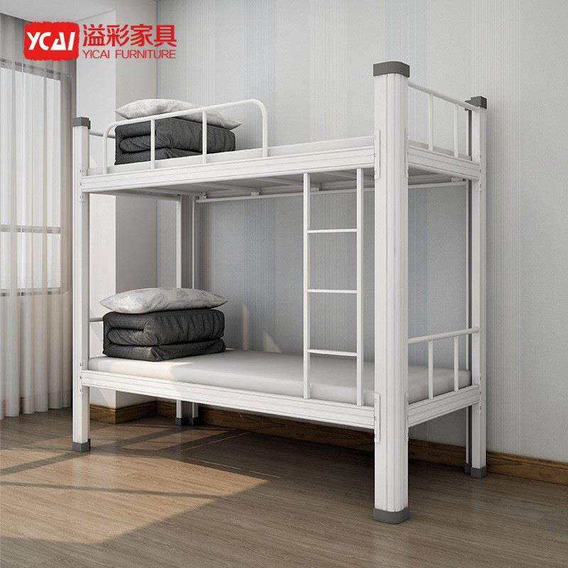 溢彩家具加厚制上铺下铁架床GC8009钢双床层铁艺学生宿舍员工双人