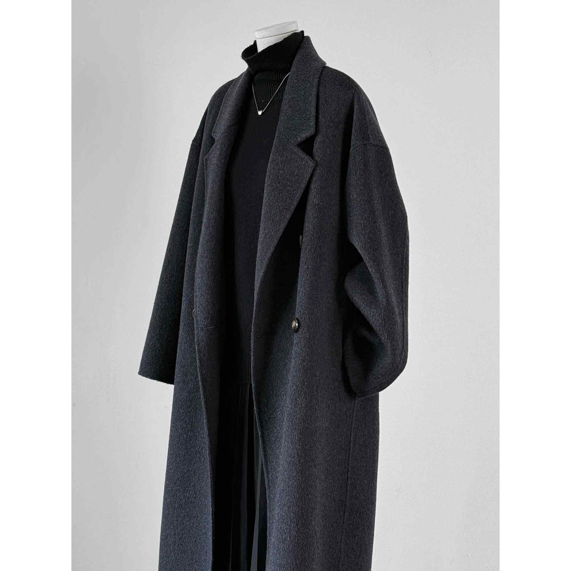 双面羊绒大衣女中长款2025秋冬新款黑灰色韩系宽松高端羊毛呢外套,个性定制/设计服务/DIY,工作服定制,淘宝优惠券,粉丝福利购,淘宝优惠卷