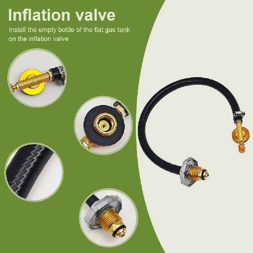 Flat Cylinder Tank Gas Recharge Adapter Cylinder Tank