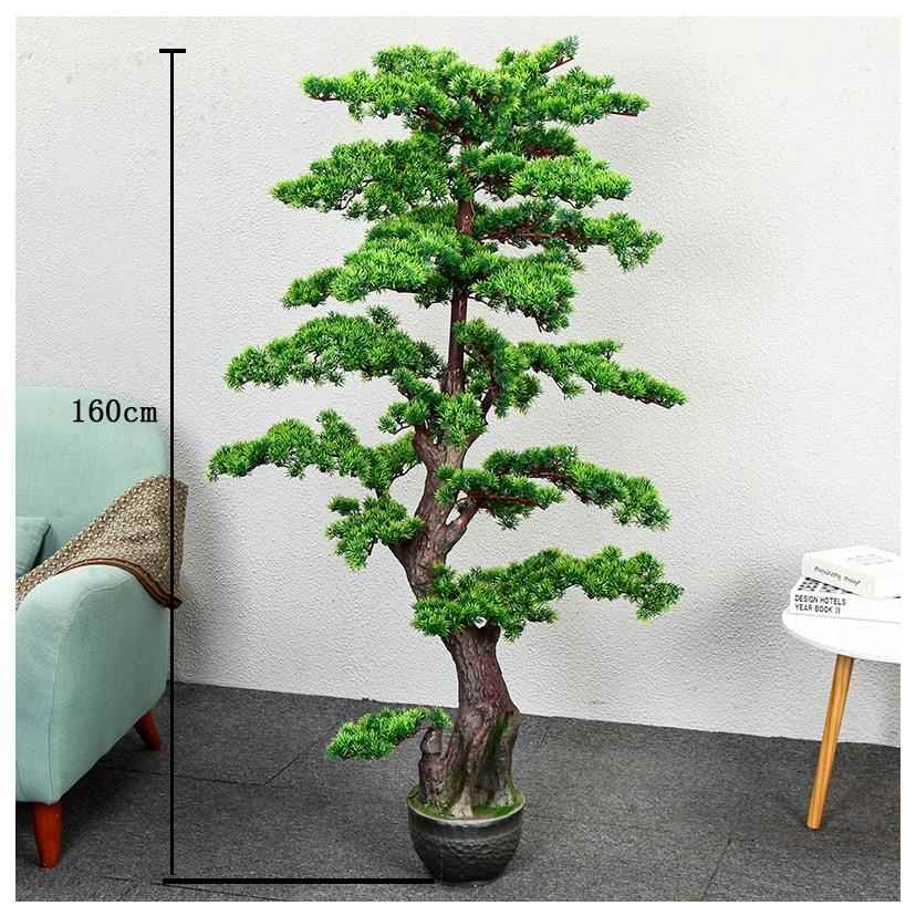 植物盆栽YGW迎松客厅玄关摆件大型绿植室树内饰装假花客景幸福树