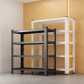 家用角钢货架置物架多层落地超市展示架阳台地下室库房厨房铁架子