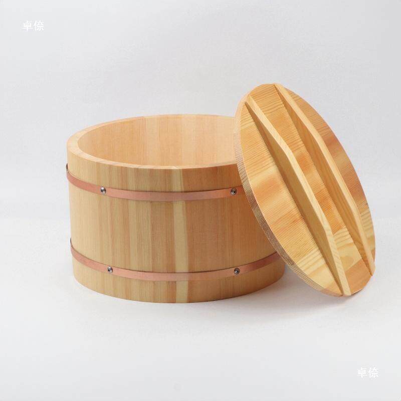 日式寿司饭桶储米桶装米箱保温饭桶寿司拌饭木桶饭盆木制带盖饭桶