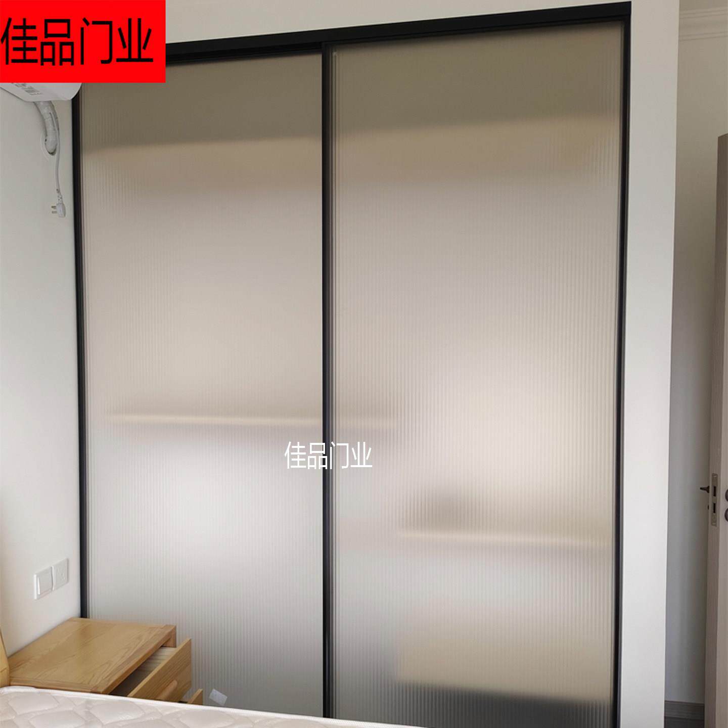 成都定制衣柜门钢化玻璃拉门茶色移门长虹玻璃滑动门灰玻玻璃门