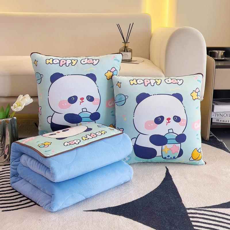 高档双层加厚衣服抱枕被子两珊瑚绒靠发垫汽车办被公用室空调沙午