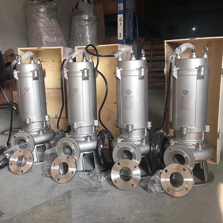 不P锈钢排污泵304防腐蚀耐酸碱提升污无品牌/水泵2寸无堵塞W潜水