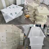 白色灰色PP塑料水箱过滤防潮防腐烂耐酸耐碱电镀槽鱼龟箱加工定做