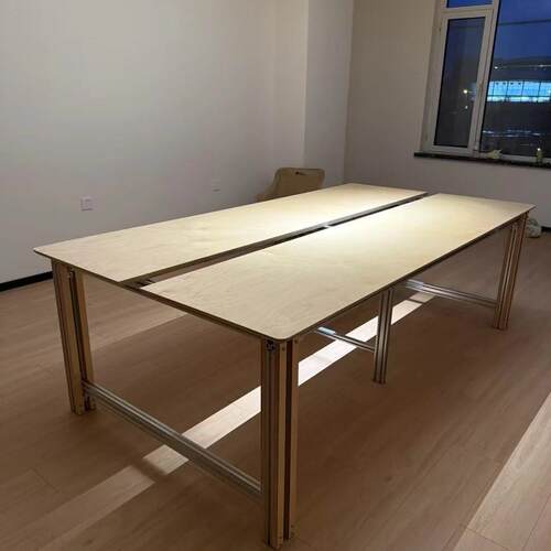 北欧实木极简长桌设计师办公桌客厅工作台原木餐桌简约现代洽谈桌
