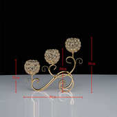 婚庆道具铁艺烛台主桌花瓶金属蜡烛架欧式 电镀金色烛杯工艺品摆件