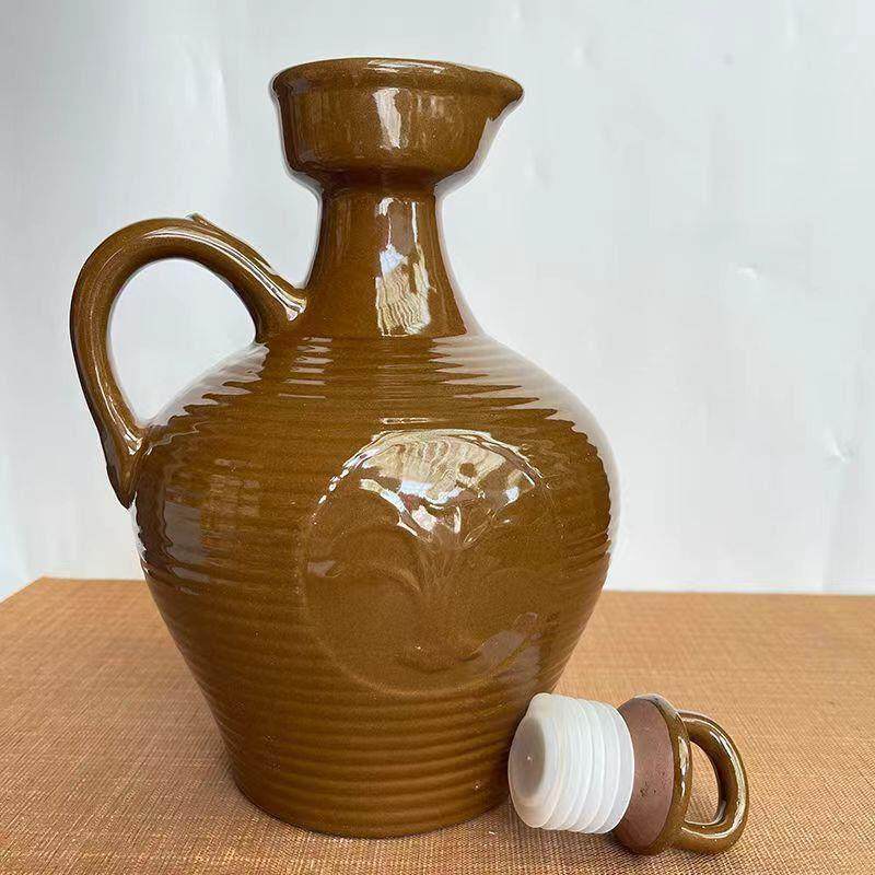 小酒壶酒坛子陶瓷土陶泡酒罐家用白酒彷古散装密封古典中式酒馆老