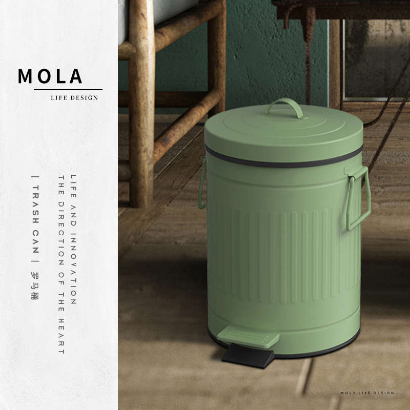 MOLA |垃圾桶不锈钢家用厨房客厅轻奢带盖高颜值卫生间厕所卧室