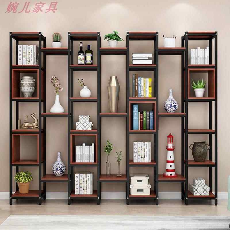 正品地厅隔断客创意花架玄办公室置物架铁艺多层架关屏风落装饰展