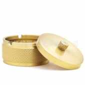 黄铜烟灰缸高档中式 复古烟灰缸客厅办公室摆件创意烟缸加厚