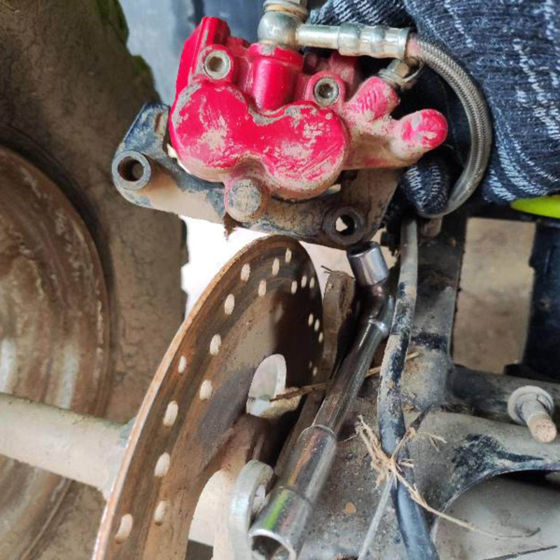 红色卡钳 刹车卡钳带刹车片的后盘配件适配50cc-250cc ATV四人卡