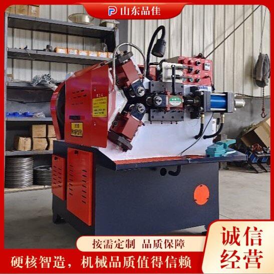 液压三轴滚丝机 钢管圆钢螺纹直纹网纹滚牙机 自动上料搓丝套丝机