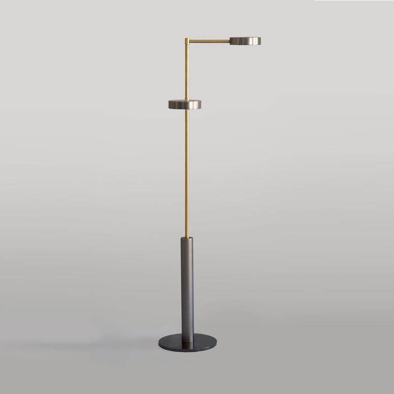 北欧轻奢金属双头落地灯客厅书房卧室床头简约落地灯立式led灯具