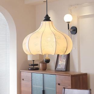 复古南洋风创意南瓜造型艺术灯具书房间主卧室灯法式 灯中古风吊灯