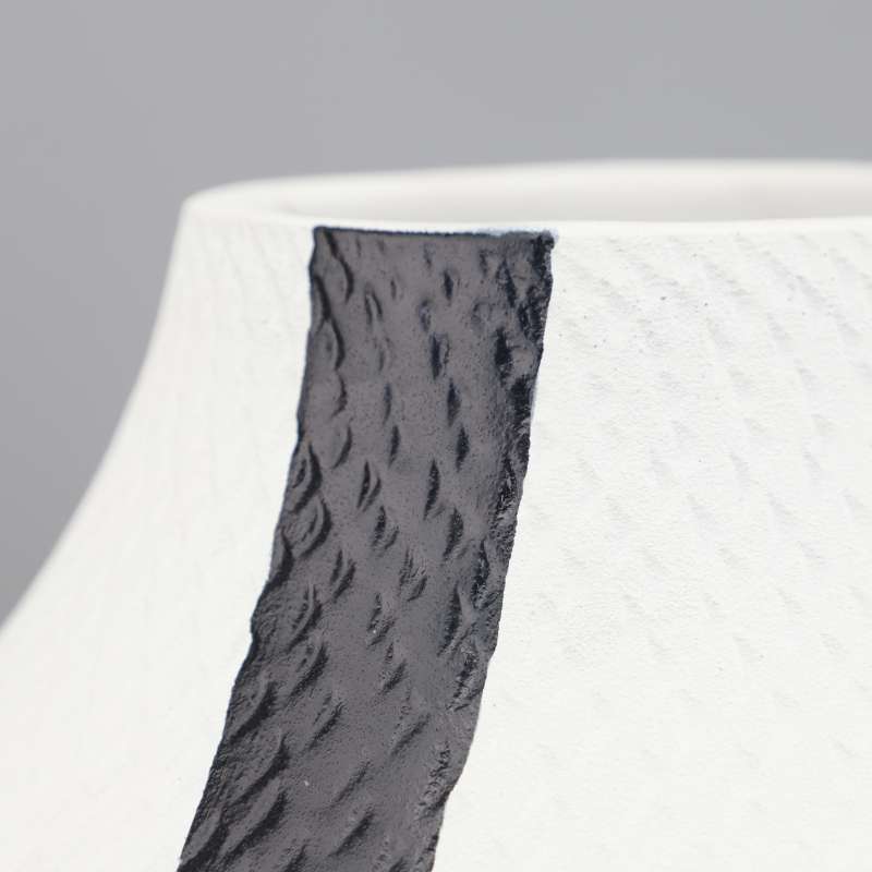 现代简约黑白圆肚树脂干花插花花器摆件客厅餐厅电视柜家居装饰品