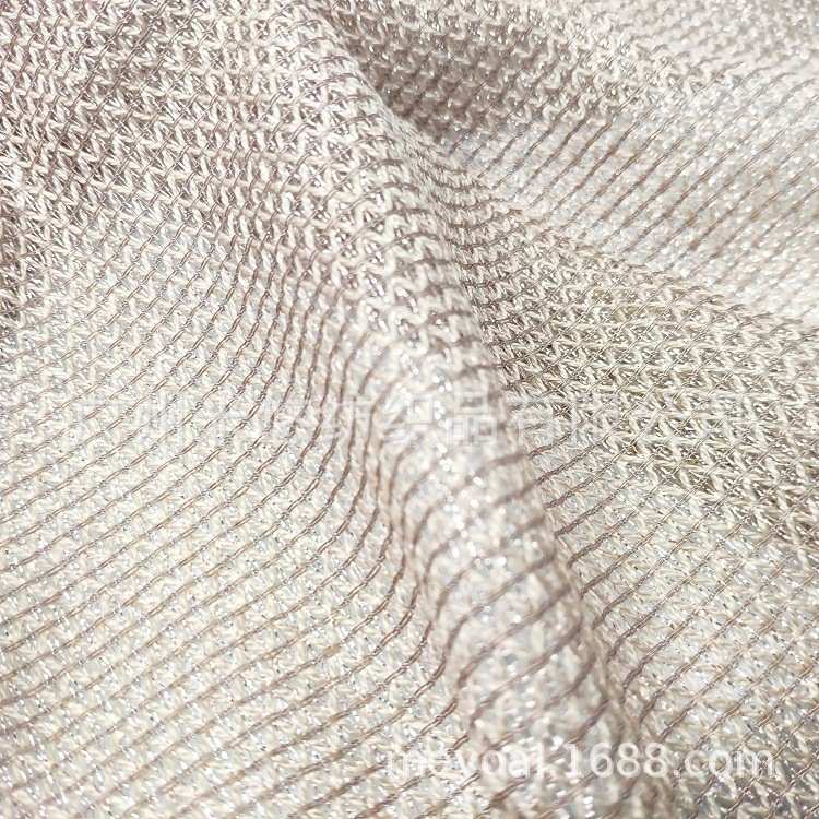 金属丝涤纶混纺  镂空蕾丝网纱 华丽舞台装 时尚时装面料