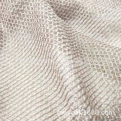 金属丝涤纶混纺  镂空蕾丝网纱 华丽舞台装 时尚时装面料