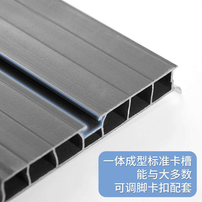 脚工厂直供橱柜1铝塑双层0分双层踢线11cm黑色地脚铝线公8PVC塑拉