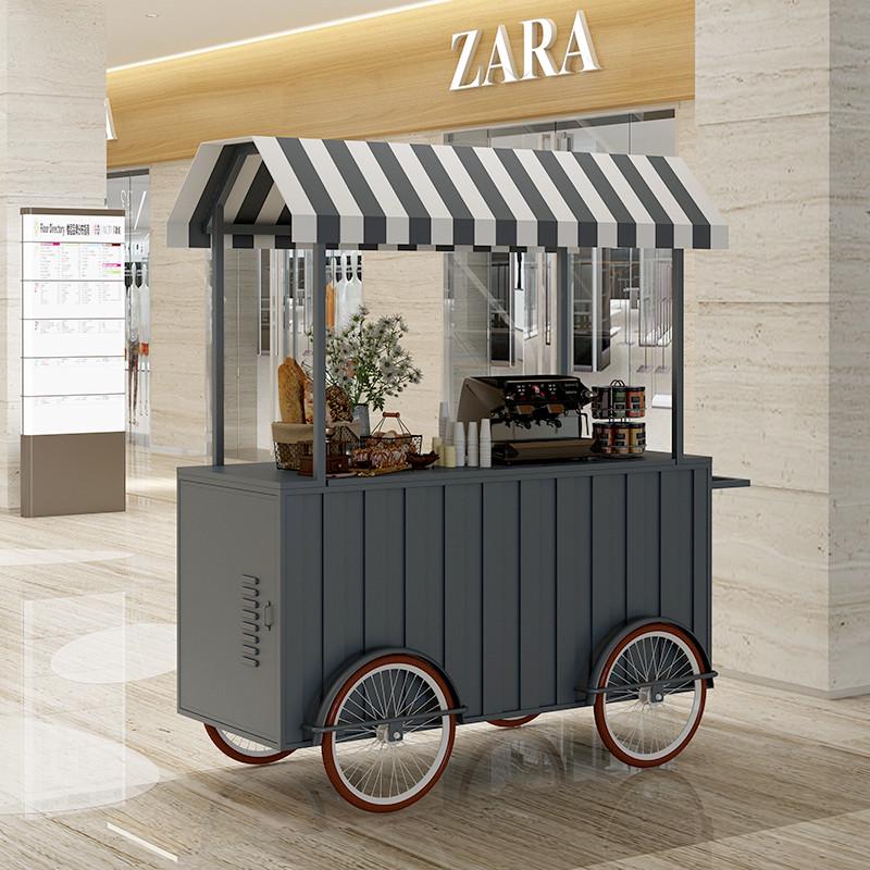 现代简约网红夜市摆摊推车花车商场超市移动促销台餐车车货车