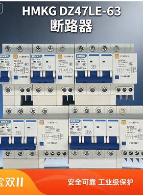 小型漏电断路器漏保漏电保护DZ47LE 1P+N2P3P+N4P 63A空开10/15mA