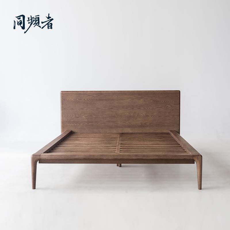 同灯频者15米/1.8米床北欧简约家用.卧室感应实木白蜡木无辅材888
