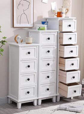 F97HT7TS批加厚全实木头柜你复古斗五柜夹缝窄柜简迷约床抽屉式收