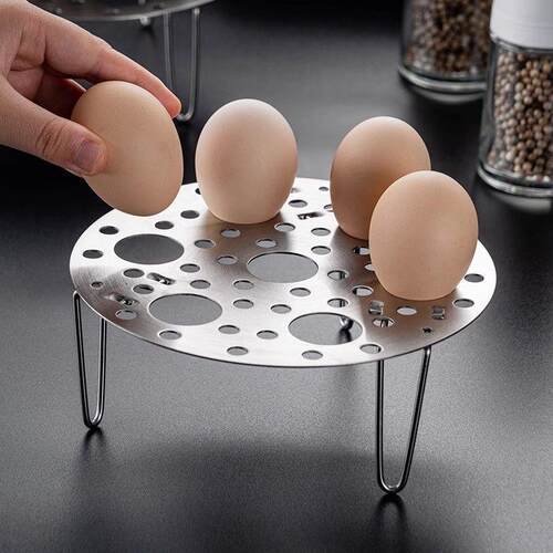 Stainless Steel Foldable Thickened Egg Steaming Rack for Hom