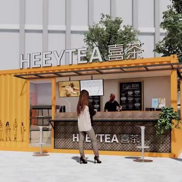 集装箱咖啡室奶茶店 无人值守便利店集装箱厂家 商铺集装箱改造