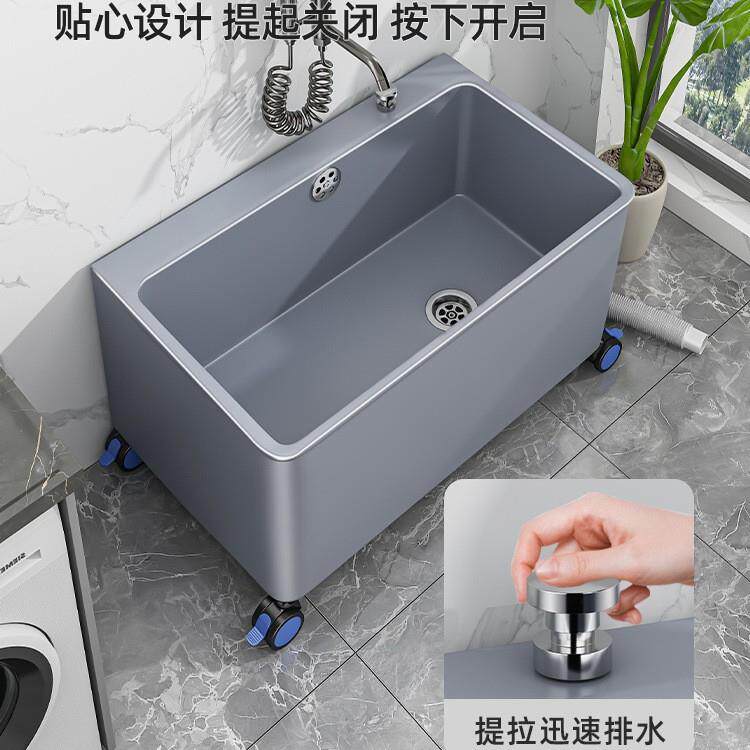 拖把池池阳台用洗拖布池移动塑料墩布82池水槽拖水把桶新款小地家