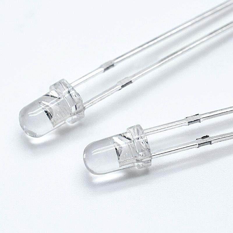 5mm有边圆头冰蓝 f5冰蓝色 冰蓝光灯珠 长脚 LED直插发光二极管