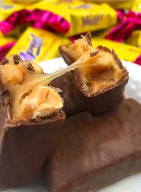 罗进口KDV黄花斯生巧克IUS力味花生夹心俄糖果500g网办红零食公喜